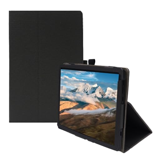 elfofle Case for Doogee T20s Case / T20 Rotation Tablet Case Protective Cover Faux Leather Tablet Flip Case Cover with Stand Function Black