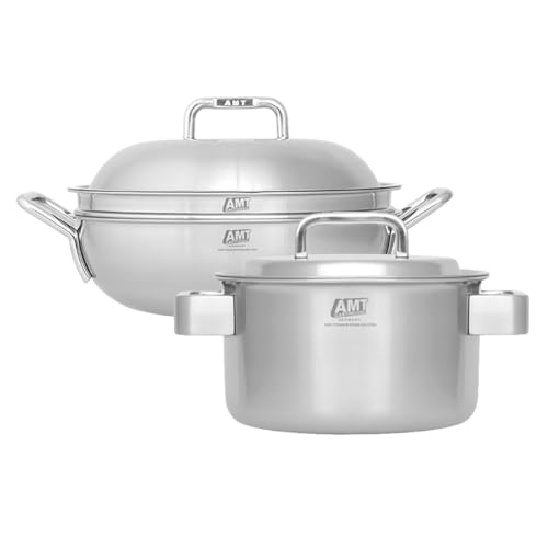 Dongwon Metal 316TI wok de acero inoxidable 11" con tapa y olla 9.5" miniatura 1