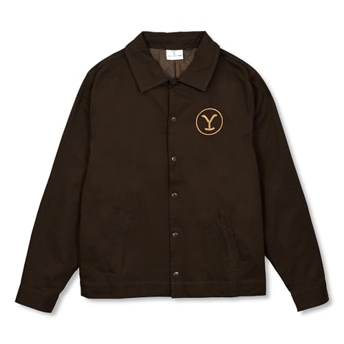 Yellowstone Mens Dutton Ranch Badge Jacket Brown