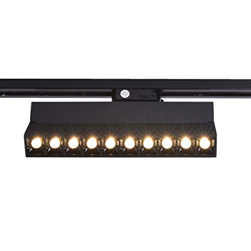 mirrea 20W Dimmable LED Array Track Lighting Heads Black Painted Compatible with Single