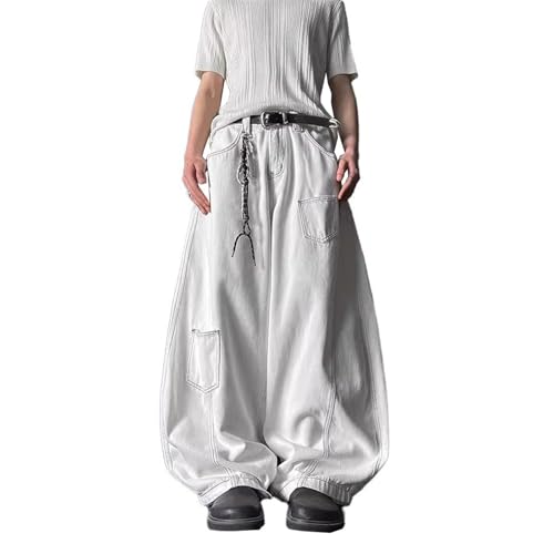 Men's Jeans Spring Autumn American Hip Hop Multi Pocket Denim Long Pants for Men