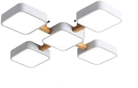 Lámpara de techo LED, luces de techo de acrílico de múltiples cabezas, modernas y simples, iluminación de techo LED tricolor regulable para salón, dormitorio, comedor, 79 x 11 cm