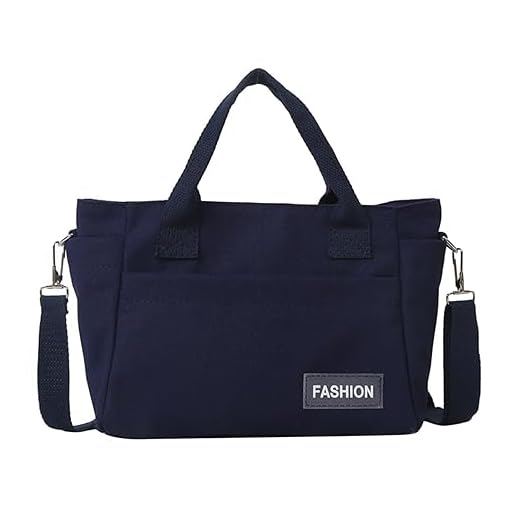 Carteiras a tiracolo para mulheres Bolsa de ombro média em lona Sacola Bolsas de mão com alça ajustável (Blue)