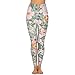 KevaMolly Yoga Pants with Phone Pockets for Women High Waisted Leggings Petite Length Workout Activewear Y2k Floral Print