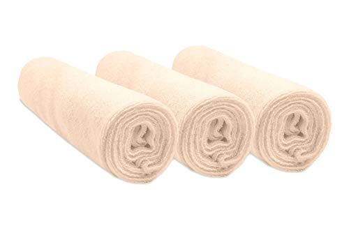 Easy Dort Pack de 3 Housses pour Matelas à Langer en Coton Bio Écru 50 x 70/80 cm