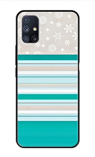 Image of Metal TPU Printed Back Cover for Samsung Galaxy M51 (Stars and Lines) 360 Degree Protection | Camera Protection -25092024(AR)