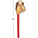 Fun Express Inflatable Stick Horse Toy - Fun Inflatable Character for Kids Easy to Inflate for Playtime Parties and Events - Perfect for Outdoor Fun Birthdays and Themed Celebrations - 1 Piece