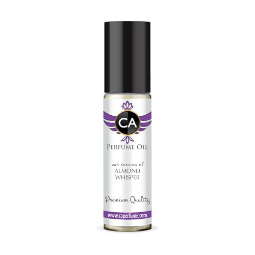 CA Perfume Originals Almond Whisper Unisex Fragrance Oil Fruity Scent Long Lasting Perfumes for Women &amp; Men Travel Size TSA Ready Mini Parfum Body Oil Roll-on 0.33 Fl Oz 10ml