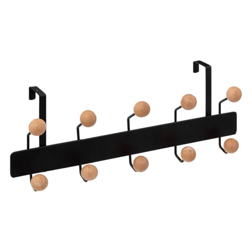 5five - Percha de 10 Cabezas, Madera de Cerezo Negro