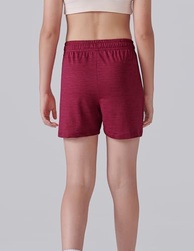 Liberty Imports Pacote com 4 Shorts Atléticos para Meninas Jovens 3, Shorts de Futebol para Meninas,