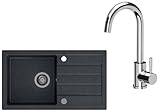 ✅ Avec raccord pour une machine à laver ou un lave-vaisselle. L'évier de cuisine en granit est conçu pour être encastré. Le lavabo est réversible (gauche ou droite). Convient pour les meubles inférieurs à partir de 50 cm. Dimensions du bac : 77 x 44 cm - Profondeur du bac : 18 cm - Trou pour robinet pré-percé.
