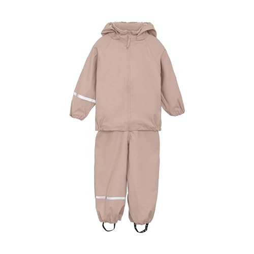 Celavi Unisex Kids Basic Recycle PU Rainwear Set, Misty Rose, 100