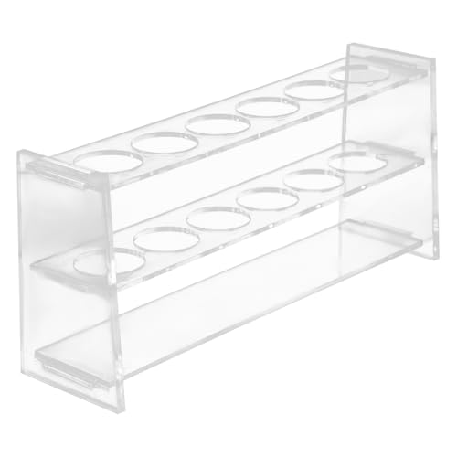 Cabilock Lab Test Tube Stand 100ml Capacity 2-Layer Tube Rack 31mm Diameter Holes