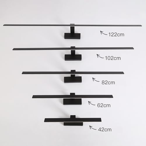 Iluminación de pared interior larga en aluminio y acrílico blanco para espejo de baño moderno 4