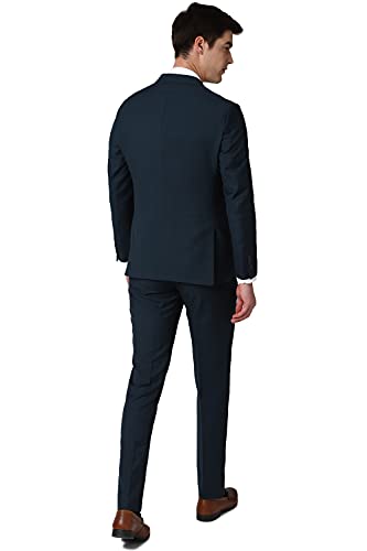Image of Peter England Men's Polyester Blend Three Piece Business Suit Pants Set