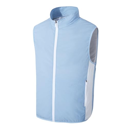 Ropa de aire acondicionado inteligente para hombre, ropa de trabajo, chaleco, ropa deportiva para hombre, conjunto de fitness, azul claro, S