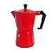 MYYINGELE Aluminiowy zaparzacz do espresso 3 filiżanki / 6 filiżanek włoski typ maka garnek ekspres do kawy do kawy do domu biura dzbanek do kawy, czerwony, 3 filiżanki