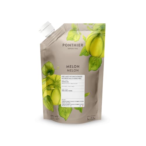 PONTHIER Melone Püree 1 kg – Melonen-Fruchtpüree für Sorbet, Eis, Smoothies, Des — Empfehlung für Fruchtige Soße selber