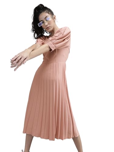 Image of Rare Women's Polyester Fit and Flare Midi Dress