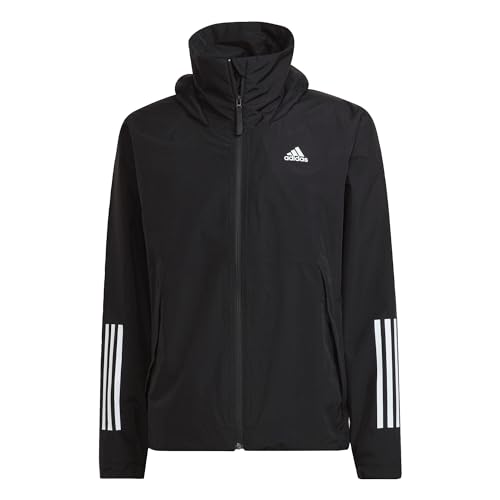 adidas Men's BSC 3-Stripes RAIN.RDY Jacket, Black, M