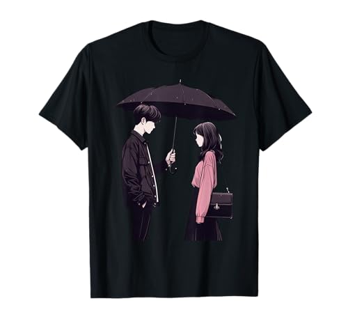 K-Drama Lover Coréen Drama Boy avec Parapluie Kawaii Kdrama T-Shirt