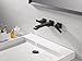 Delta Ara Wall Mount Bathroom Faucet 2 Hole, Matte Black Bathroom Sink Faucet for Vanity, Matte Black T3567LF-BLWL