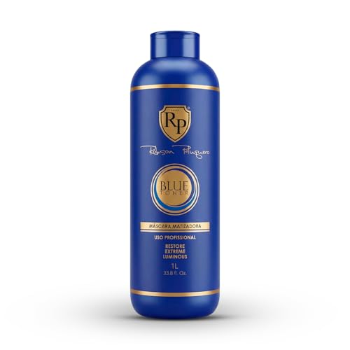Robson Peluquero Blue Hair Gloss Toner for Blonde Hair, Platinum Blonde | Neutralize, Correct, Enhance Color & Hydrates| No Yellow Orange & Cooper Tones for Brassy Hair, Bleached, Highlights- 34 Fl.oz