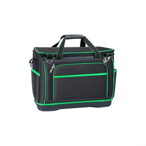 Honseadek Heavy Duty Waterproof Canvas Tool Bag Organizer with Rubber Base and Multi-Pocket Storage for Electrician, Garden and Portable Tool Storage(16inch)