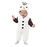 bakjuno Infant Christmas Baby Snowman Hoodie Jumpsuit Snowman Costume Xmas Long Sleeve Clothes (12-18 Months)
