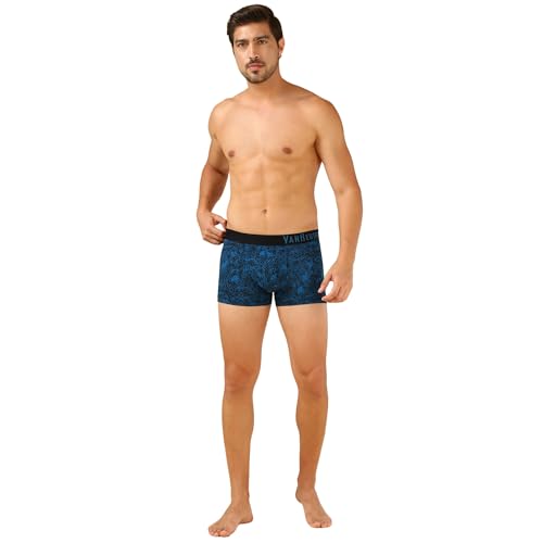 Image of Van Heusen Men's Cotton Trunks - Pack of 2 | Contoured pouch for support | Antibacterial Briefs | Sweat Absorbant | Moistue Wicking | Breathable Everyday Underwear | Long Lasting Color| Printed Colors | Style 10047