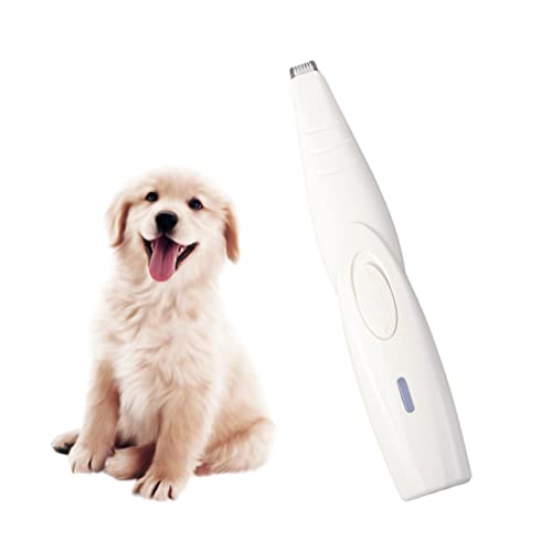 POPETPOP USB Rechargeable Electrical Hair Clipper for Dogs and Cats Mini Trimmer for Paw Face and Ear Grooming Convenient USB Charging Head for Smooth Shaving