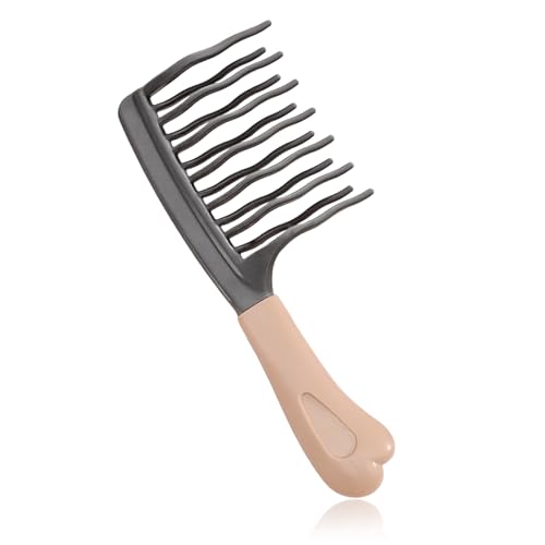 Wide Tooth Comb for Curls, Detangling Comb with Double Row Wavy Tooth for Curly/Wavy/Thick/Long/Wet...