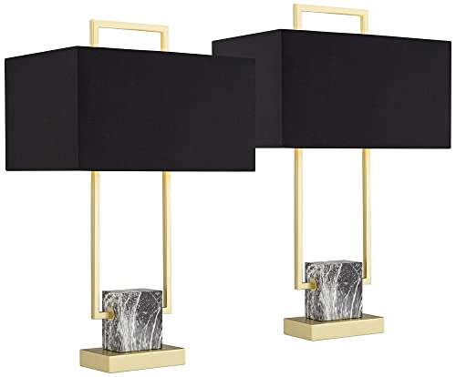 Lámparas de mesa modernas doradas juego 2, 63 cm alto miniatura 2