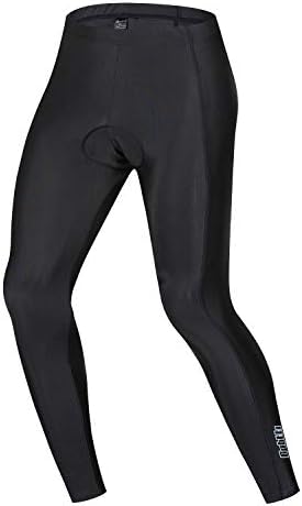 bpbtti Men's Cycling Padded Compression Long Pants Black Lycra Bike Tights Biking Leggings Bicycle Bottoms Riding Trousers (Black, Medium)