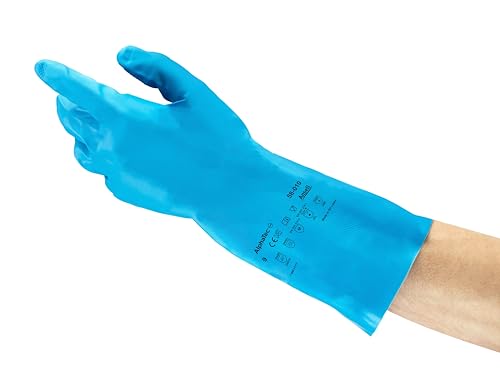 Ansell AlphaTec 58-010 Chemical Protection Gloves - Size 9, Blue (Case of 144)