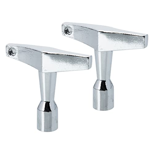SHOWERORO 2Pcs Drum Keys Tuning Tools for Snare Drum and Drum Set Durable Drum Wrench Key for Precise Drum Tuning and Maintenance Silver Finish