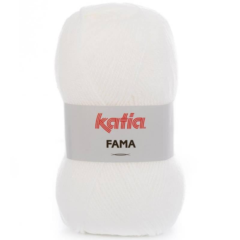Lanas Katia FAMA Ovillo de Color Blanco