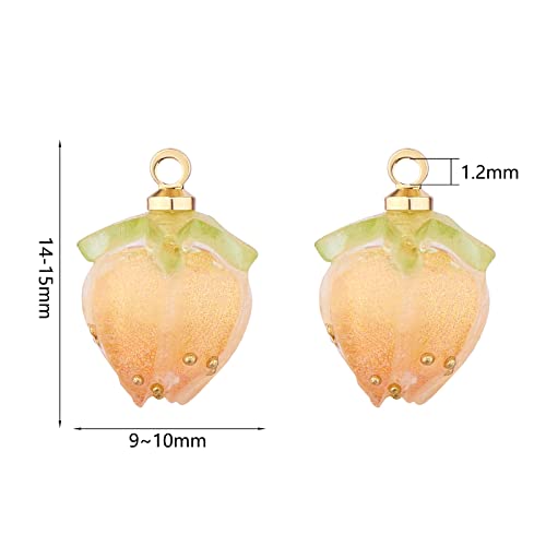 Beeflying 10Pcs Transparent Acrylic Flower Rose Bud Charms Pendants For Jewelry Making Earrings Necklaces Bracelets (Mixed Style4) #TOP1