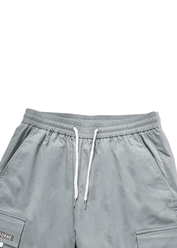 MECH-ENG Men's Casual Workout Pants Cargo Joggers Cotton Athletic Sweatpants Tapered Hip Hop Punk Streetwear4