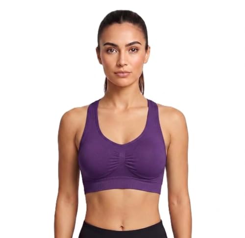 Image of Seamless Comfort: Padded Slip-On Sports Bra for Women - Effortless Support and Style (Free Size-Best for 30 to 36 Boob Size)