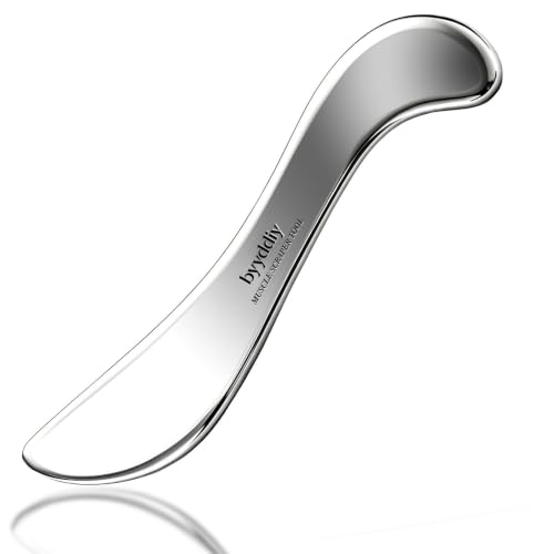 Image of BYYDDIY-Travel Version Specifically for Facial Lifting and Body Massage Tool, Stainless Steel Muscle Scraper Tool, Gua Sha Tool for Physical Therapy Tools,Scraping Tool for Soft Tissue (4-S)