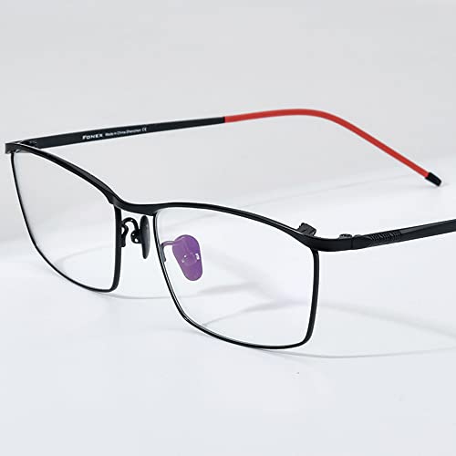 Image of FONEX Colorful Pure Titanium Glasses Frame Women Retro Round Eyeglasses