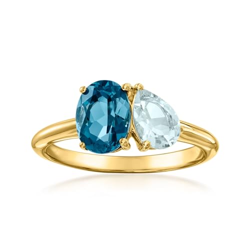 Ross-Simons 1.80 Carat London Blue Topaz and .60 Carat Aquamarine...