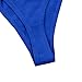 Women Sexy Strappy Thong Panties Soft Stretch Breathable No Show Underwear Fashion Cheeky V Waist Ventilate Lingerie(Blue,X-Large)