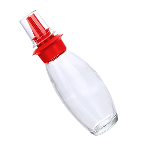 SOLUSTRE 1pc Silicone Oil Brush with Bottle Non Slip Design for Even Oil Distribution for Baking Barbecue Easy to Clean Store Red Color for Kitchen Use