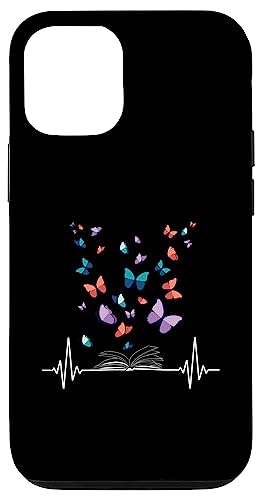 Coque pour iPhone 14 Heartbeat Livre Lover Reader Littérature Library Butterfly