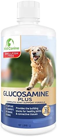 32 Ounce Liquid Glucosamine For Dogs | K9 Hip and Joint Health Supplement | Formulated with MSM, Turmeric Root and Antioxidants |…