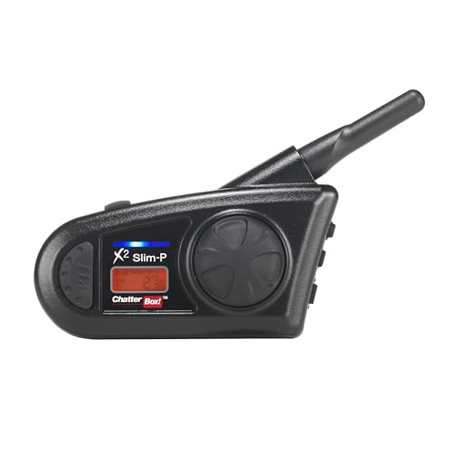 Chatterbox! X2 Slim-P Long Range (2-5Mi) Helmet Communicator | Unlimited Rider Intercom | Fm Radio | Bluetooth To Phone For Calls, Music, & Gps | Motorcycle, Snowmobile cover