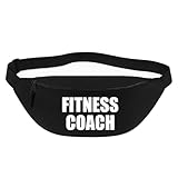 Huuraa Bum Bag Fitness Coach Training Gift Crossbody Bag Black 2.5 liters Fitness Coach Training Gift idea