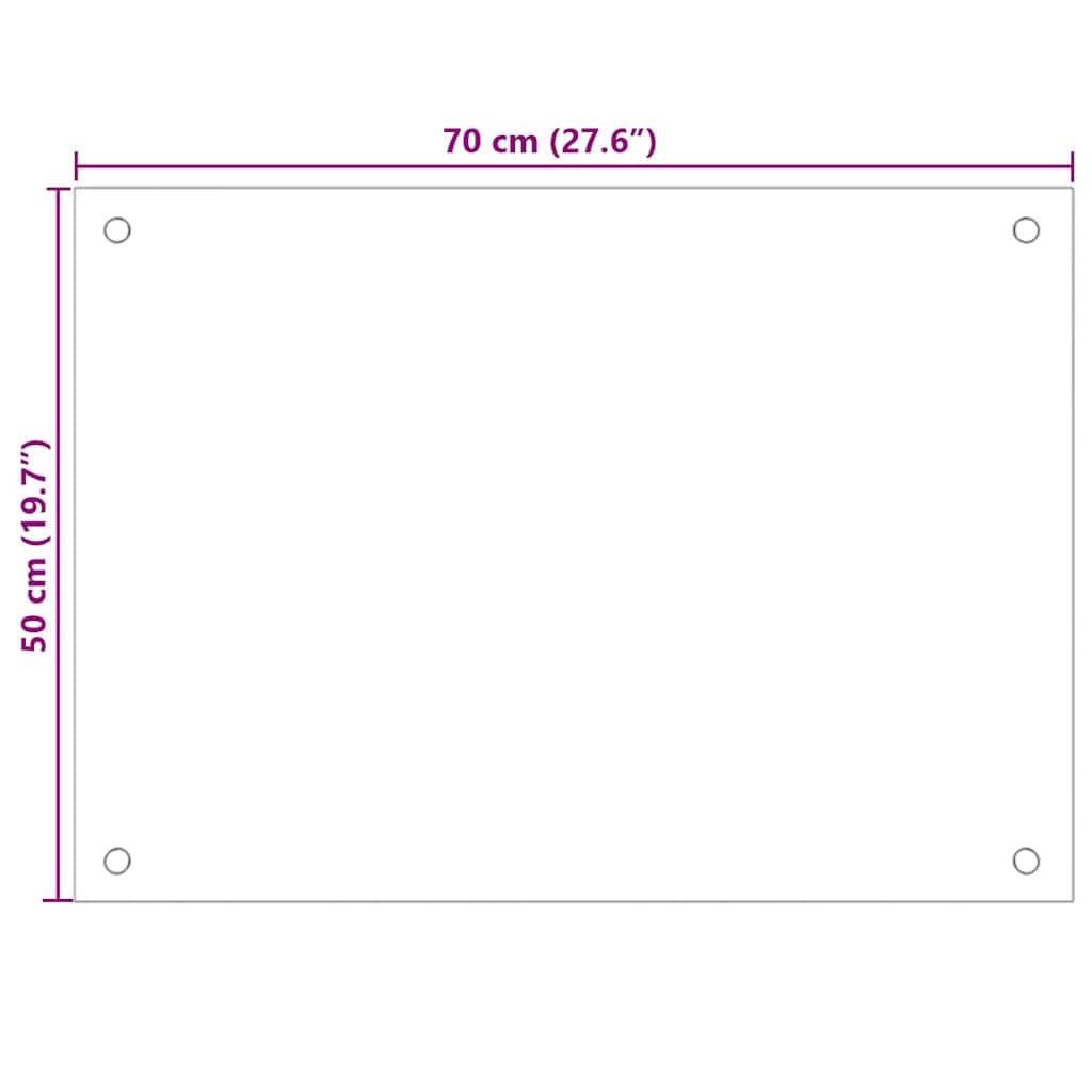 Dosseret de Cuisine Noir 70 x 50 cm en Verre trempé 6 mm, Protection Contre éclaboussures, Facile à Nettoyer, pour Cuisine Maison ou Restaurant, matériel de Montage Inclus